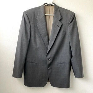 Vintage Perry Ellis Wool Windowpane Sport coat Blazer Suit Jacket